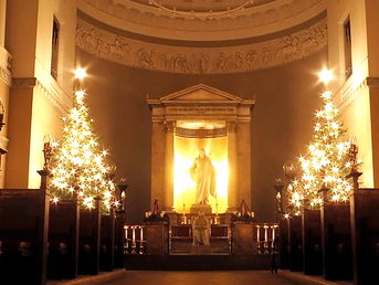 Juletræer i Vor Frue Kirke, København